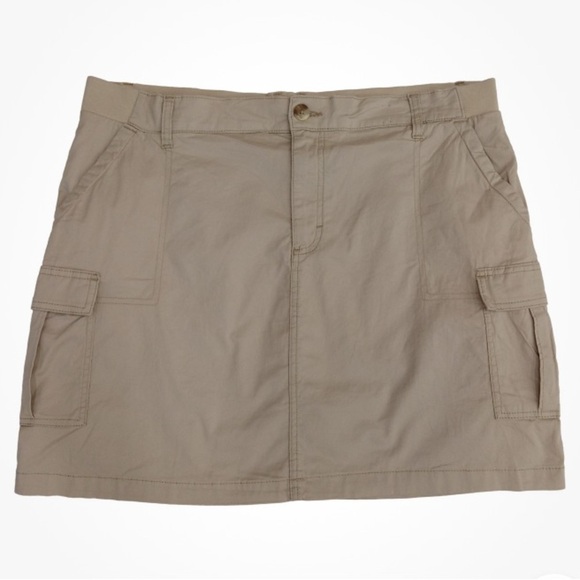 Lee Womens Size 20 Plus Size Oxford Tan Comfort Waist Band Skort. New With Tags - Picture 1 of 7